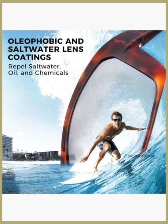 Polarized Sport Sunglasses with Oleophobic Coating for Driving Fishing Cycling